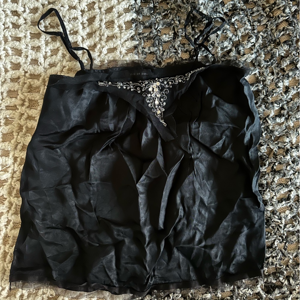vintage crinkle silk cami top